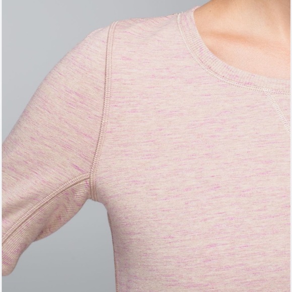 Lululemon Exhalation Pullover II Heathered Marled Mojave Magenta Pink size 6 EUC - Picture 5 of 15